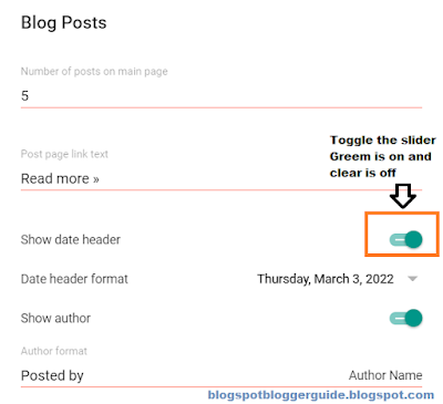 How to Remove the Date Header From Blogspot Posts by Turning Off the Date in Blogger