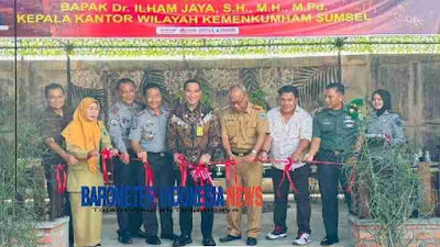 Kakanwil Kemenkumham Sumsel Resmikan Caffee & Resto Lapas Kelas llA Lahat 