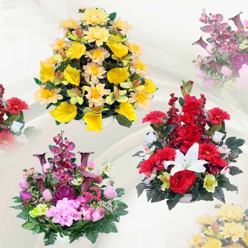 Centros de flores artificiales palma