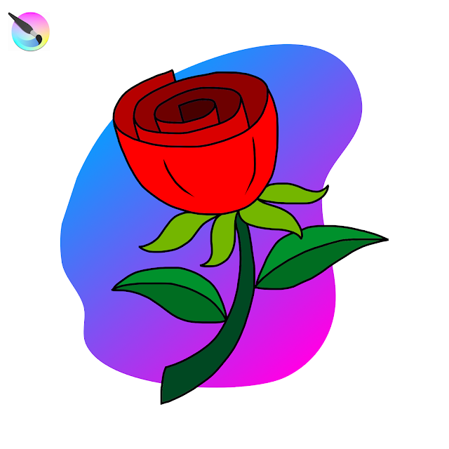 Tiga Desain Vector Logo Bunga Mawar Kartun Gratis