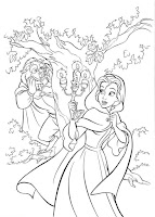 Belle and the beast  coloring page