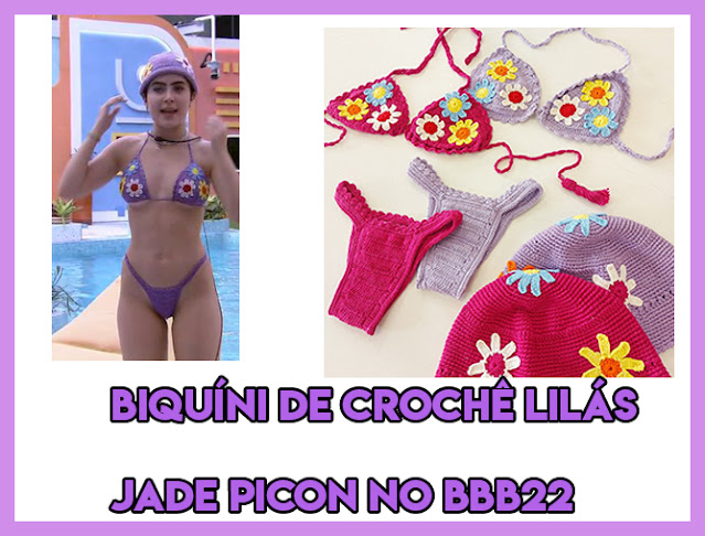 O biquini de crochê  lilás da Jade Picon no BBB22