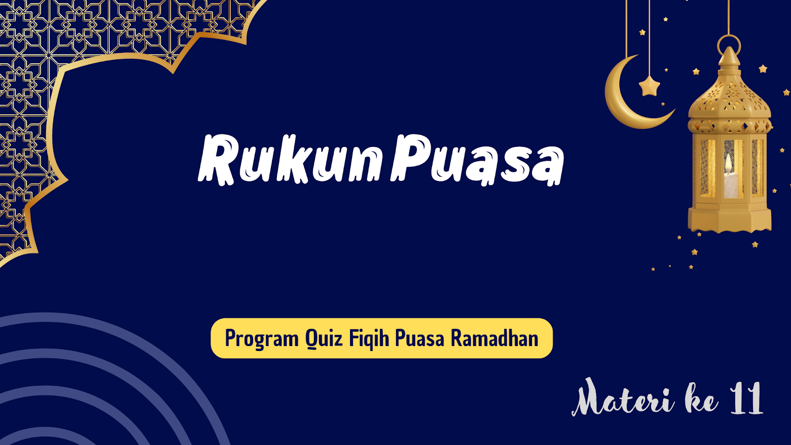 Rukun Puasa