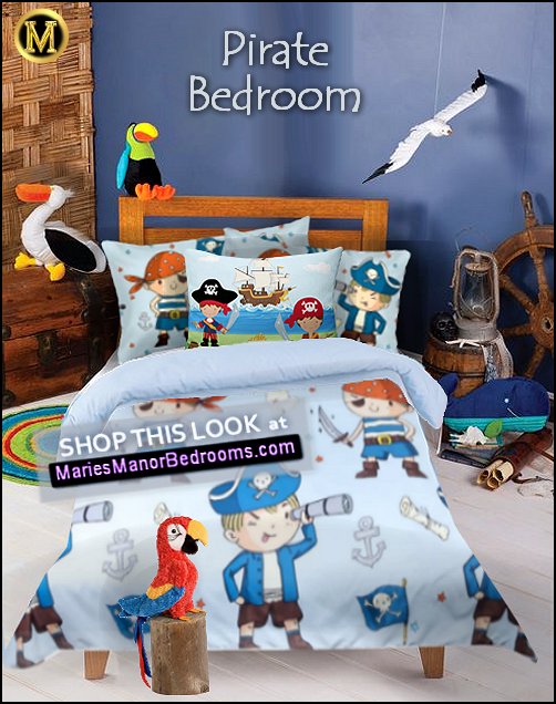 Pirate bedding boys pirate bedding Pirates Wall Decor pirate themed bedroom decorations