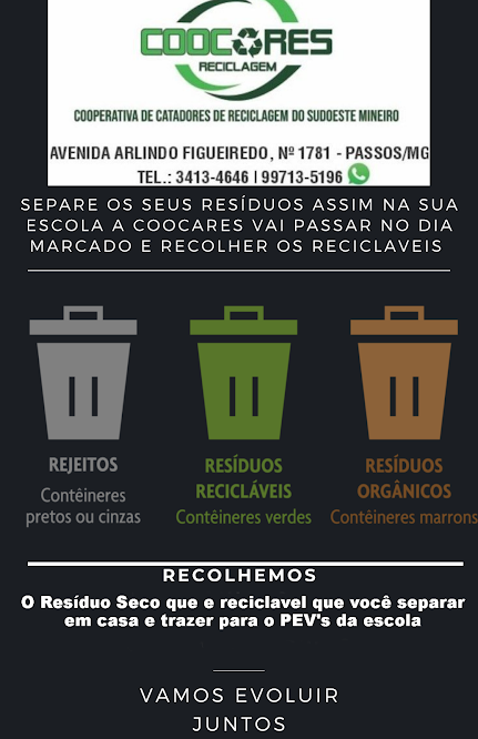 A EDUCAÇÃO AMBIENTAL CHEGANDO AOS LARES E ESCOLAS PARA UMA CIDADE QUE QUER APLICAR A COLETA SELETIVA