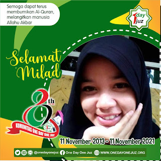 Twibbon atau Bingkai Foto Milad ke-8 One Day One Juz (ODOJ), 11 November 2021