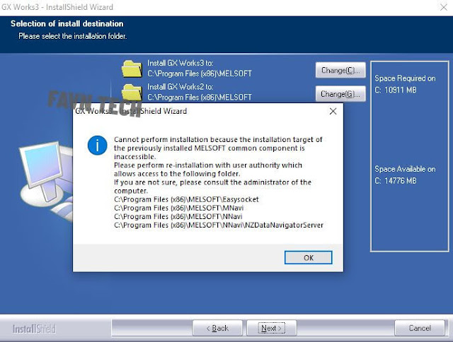 Lỗi không cài được GX Works2