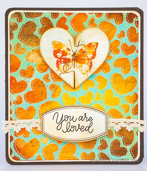 Layers of ink - Puzzle Valentine's Card Tutorial by Anna-Karin Evaldsson.