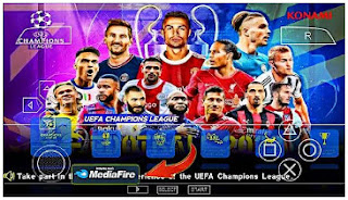 Download PES 2022 PPSSPP Small Size New Update Transfer & Camera PS5 Best Graphics