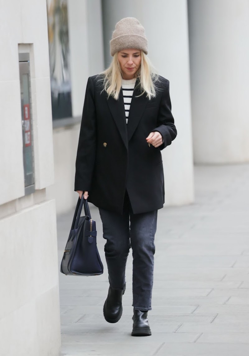 Mollie King Spotted At  BBC Studios in London 18 Dec-2021