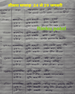 मोहल्ला पाठशाला एवं व्हाट्सएप ग्रुप पर कराई जाने वाली सप्ताहिक गतिविधियां|सप्ताह दो तीन एवं चार की गतिविधियां।