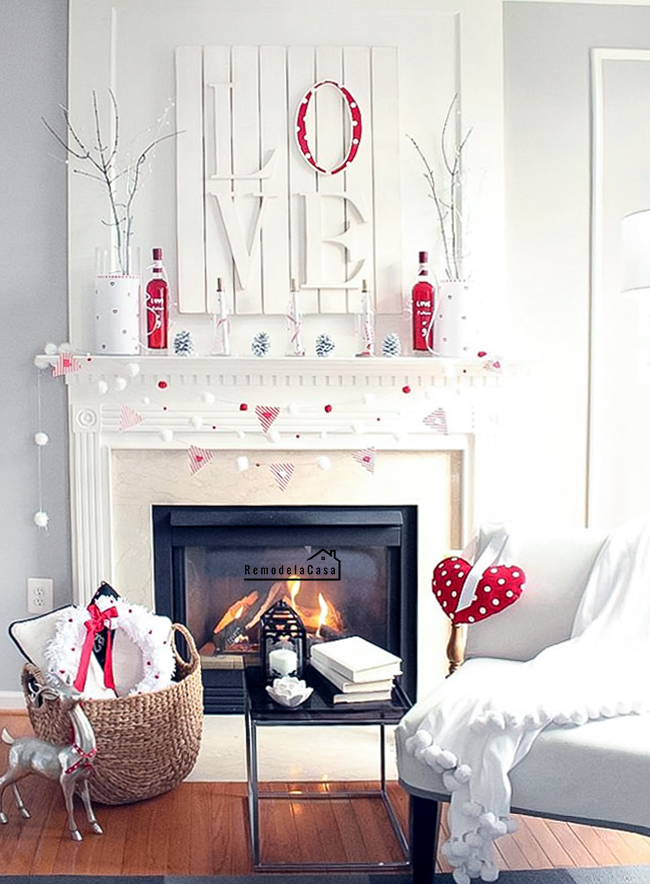 remodelando la casa red and white mantel for valentine