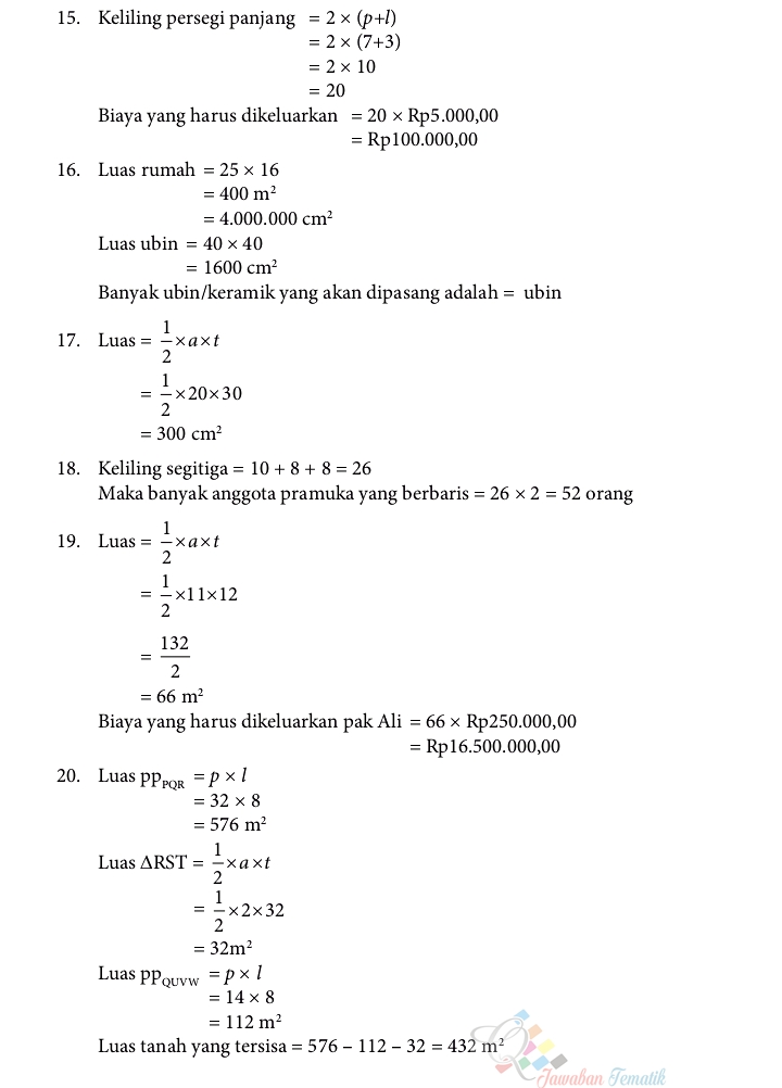 Kunci Jawaban Senang Belajar Matematika Halaman 156