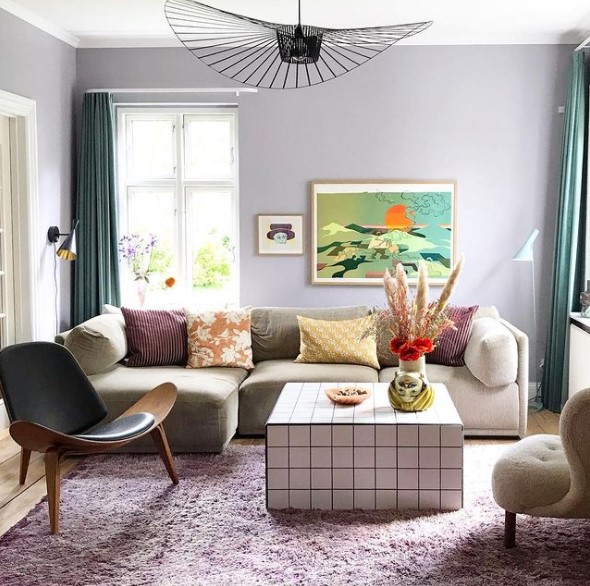 purple paint colors for living room