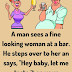 A man sees a fine looking woman