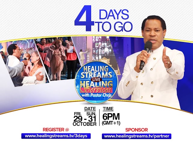 Join the Healing Streams And healing services of Christ Embassy with Pastor Chris Oyakhilome