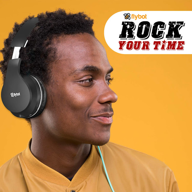 Flybot Rock Over-Ear Bluetooth Headphone with Seamless Controls, IPX 5 Sweat Proof