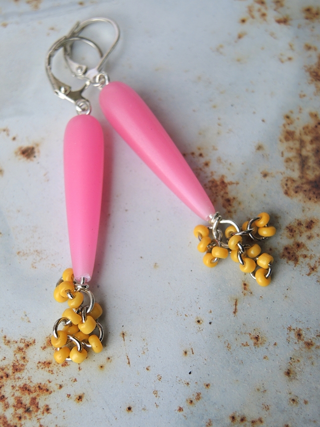 DIY oorbellen/earrings 'Neon Spots'