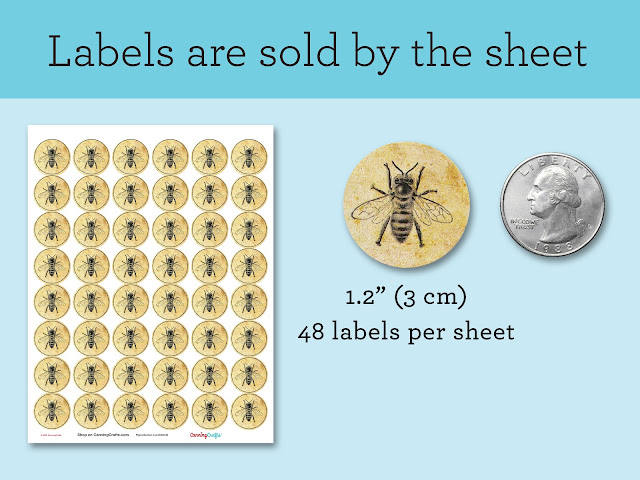 Vintage Honey Bee Envelope Labels