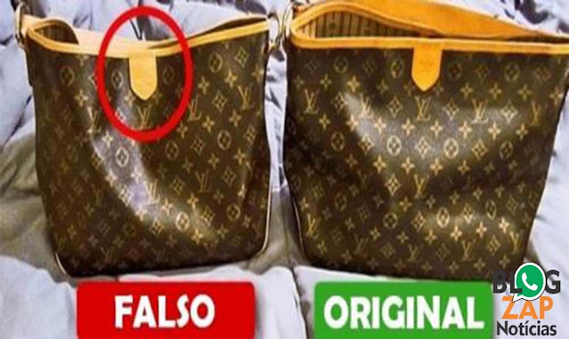 Louis Vuitton original e falsa