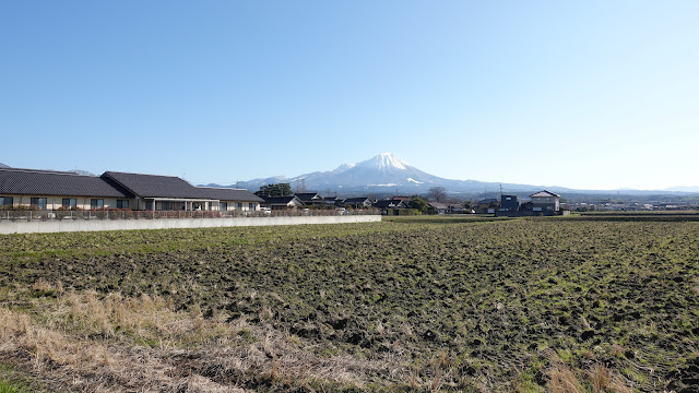 自宅に帰る途中で今日の大山の風景