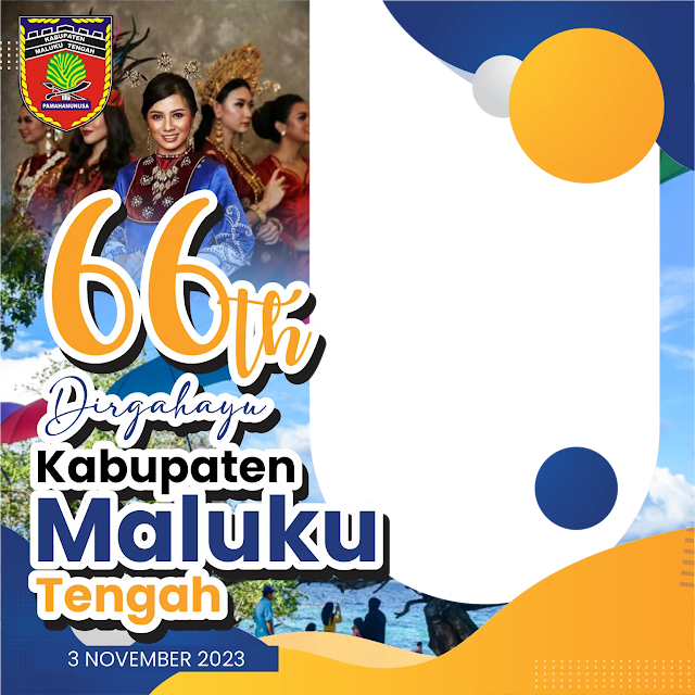Download Twibbon HUT Kabupaten Maluku Tengah Ke-66 Tahun 2023