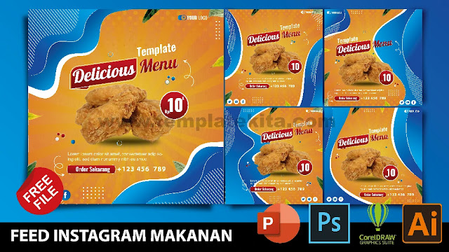 Download Feed Instagram Makanan Coreldraw Dan Photoshop