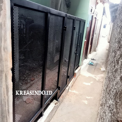 Repeat Order Kesatu Pintu Pagar Plat Perforated Pesanan Bpk Adnan di Jatinegara Jakarta