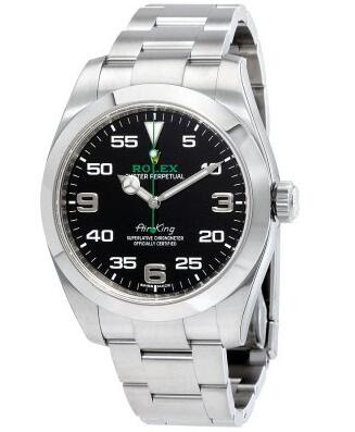 Replica Rolex Air King Black Dial 116900 Stainless Steel Watch