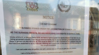 Some businesses have used a misleading notice found on the internet to justify staying open