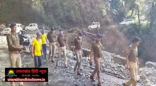 Uttarakhand DGP Ashok Kumar inspects rescue operations in Nainital on Sunday.