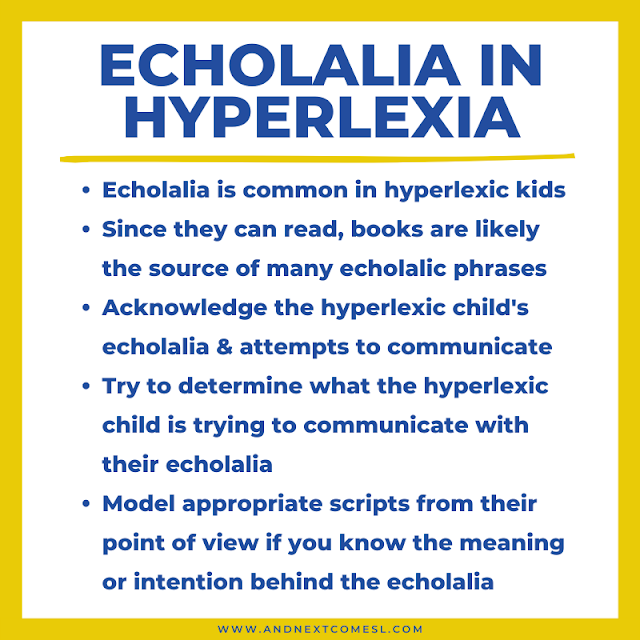 Echolalia in hyperlexia