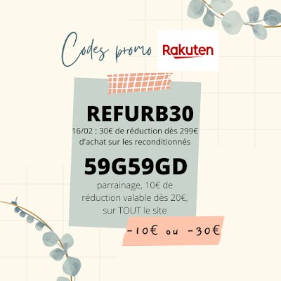 code promo Rakuten reduction réduction réduc reduc parrain parrainage en cours de validité février 2022 fevrier