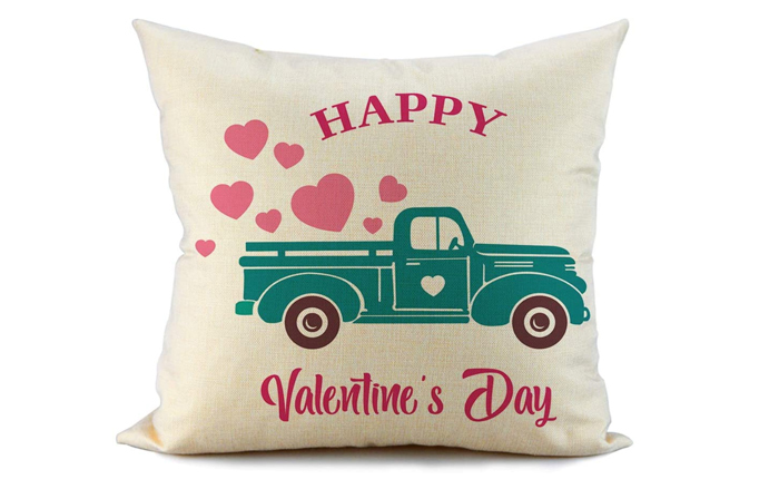 Valentine's Truck Pillow