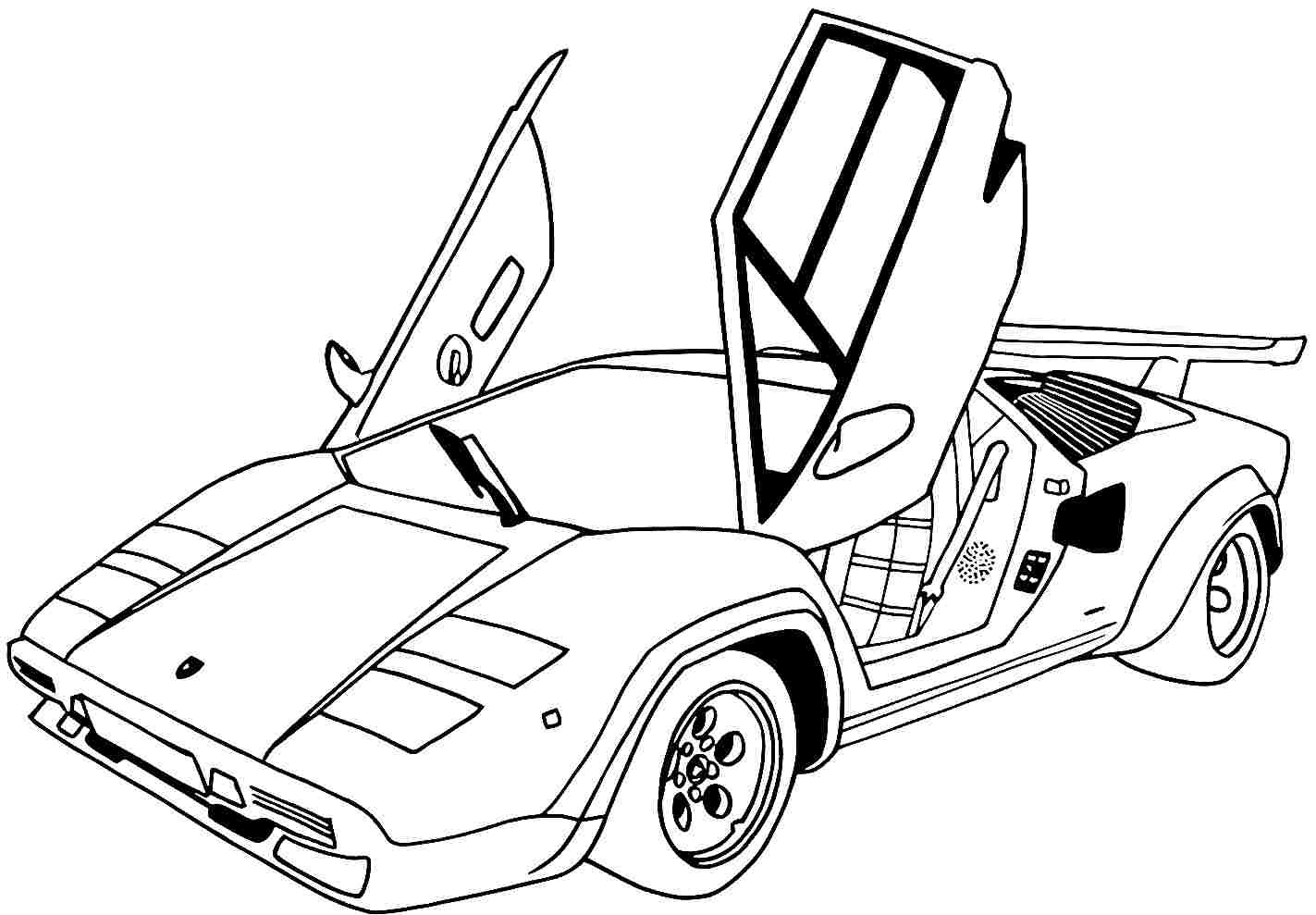 supercar coloring pages for kids free download