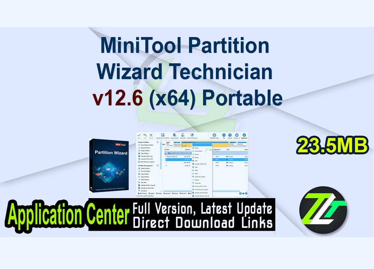 MiniTool Partition Wizard Technician v12.6 (x64) Portable