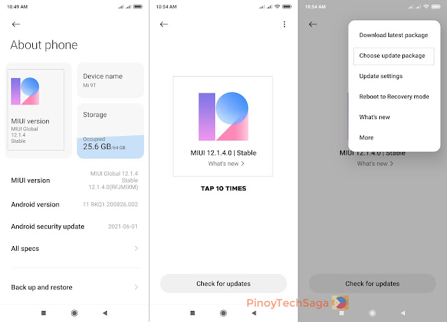 Enable manual update installation of MIUI (Recovery ROM)