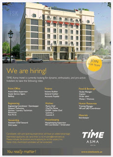 TIME Asma Hotel Dubai Multiple Staff Jobs Recruitment 2021