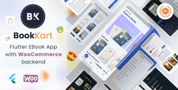 Bookkart v20.0 – Aplicativo Flutter Ebook Reader para WordPress com WooCommerce App Source