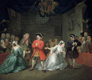 Painting by William Hogarth: Scene from The Beggar's Opera