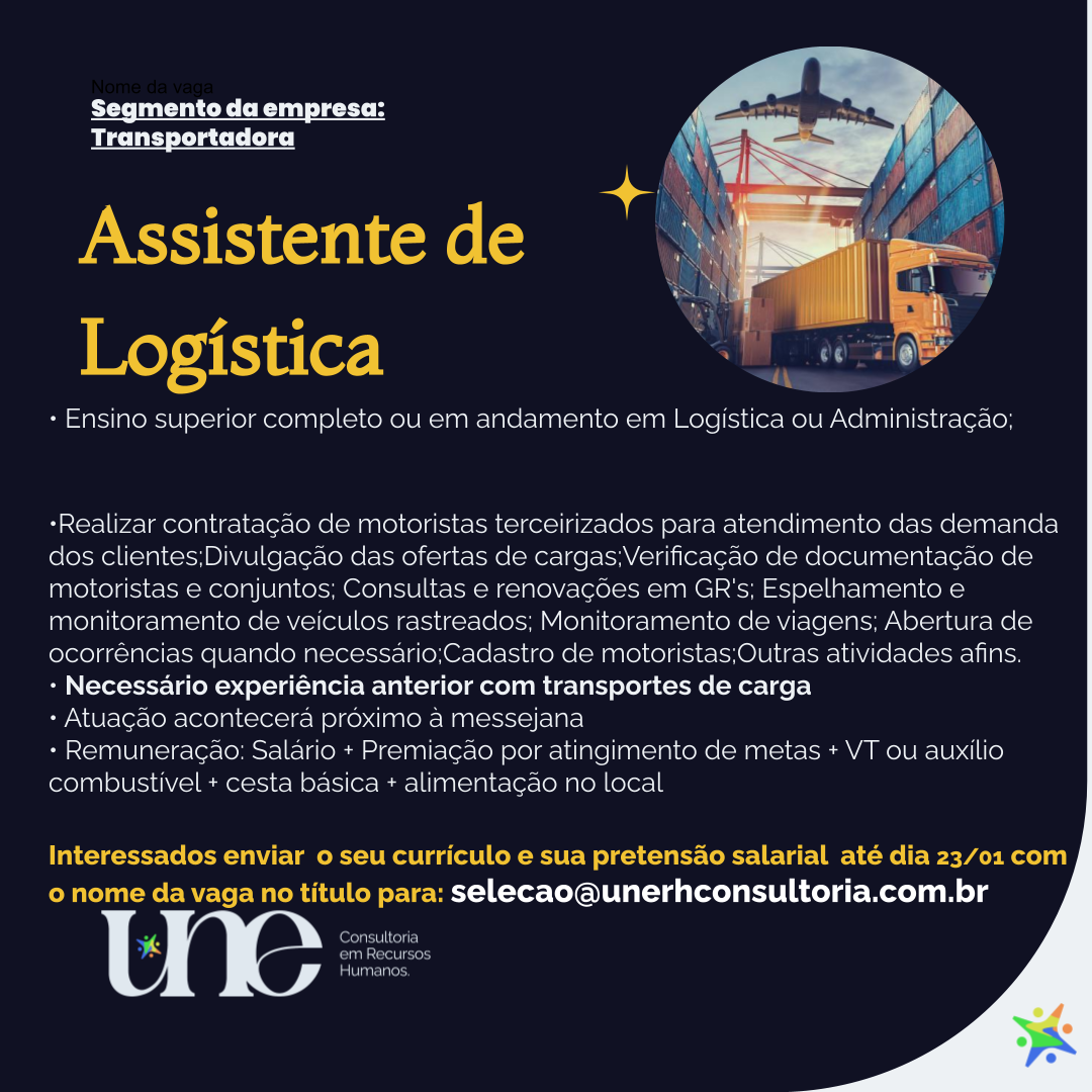 ASSISTENTE DE LOGÍSTICA