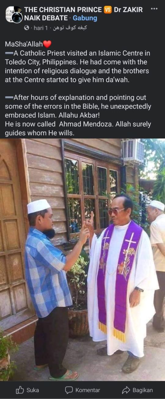  Seorang Pendeta Katolik mengunjungi Pusat Islam di Kota Toledo Setelah Dialog Berjam-jam, Pendeta Katolik Filipina Akhirnya Masuk Islam