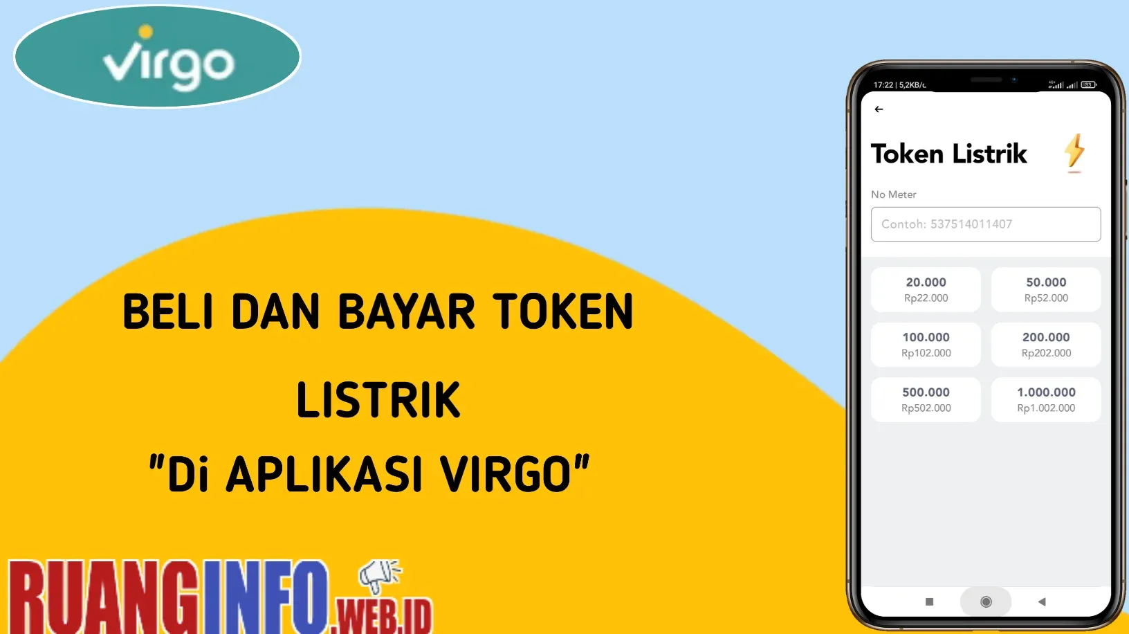 Cara Beli Token Listrik Melalui Aplikasi Virgo