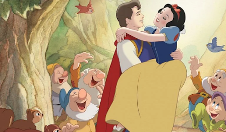 Snow White's prince carrying her away