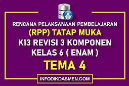 RPP KELAS 6 TEMA 4 KURIKULUM 2013 REVISI 3 KOMPONEN