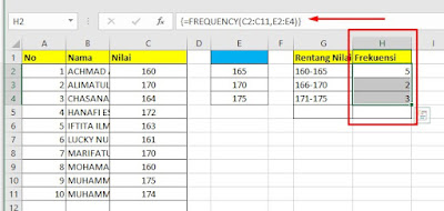 Cara Menghitung Frekuensi Data Dengan Formula Excel