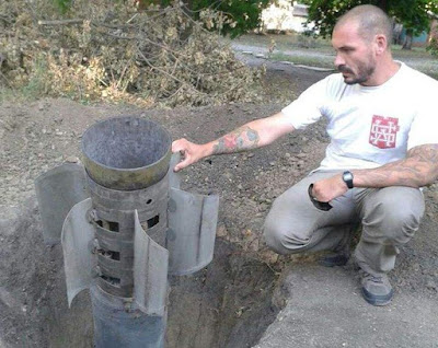 Ramiro durante su viaje a Lugansk