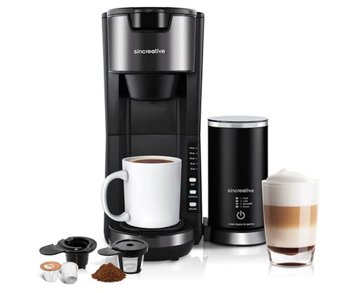 Sincreative KCM207 Coffee Maker with Milk Frother