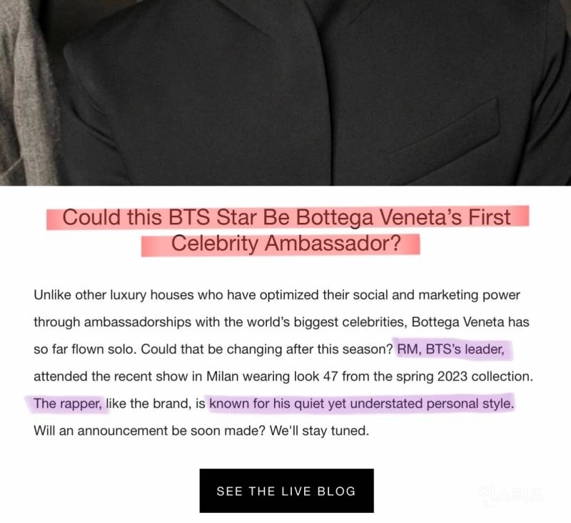 Is BTS RM New Brand Ambassador Of Bottega Veneta? in 2023