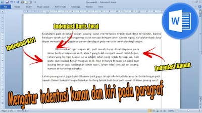 Cara Mengatur Indentasi Kanan dan Kiri Paragraf di Word